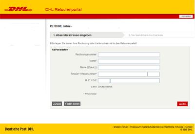 Zum Retoureservice