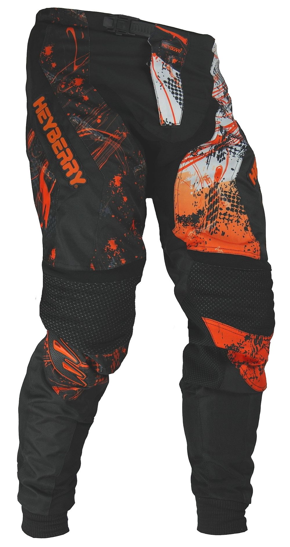 Heyberry Motocross Enduro Quad Hose schwarz orange Gr. M - XXL