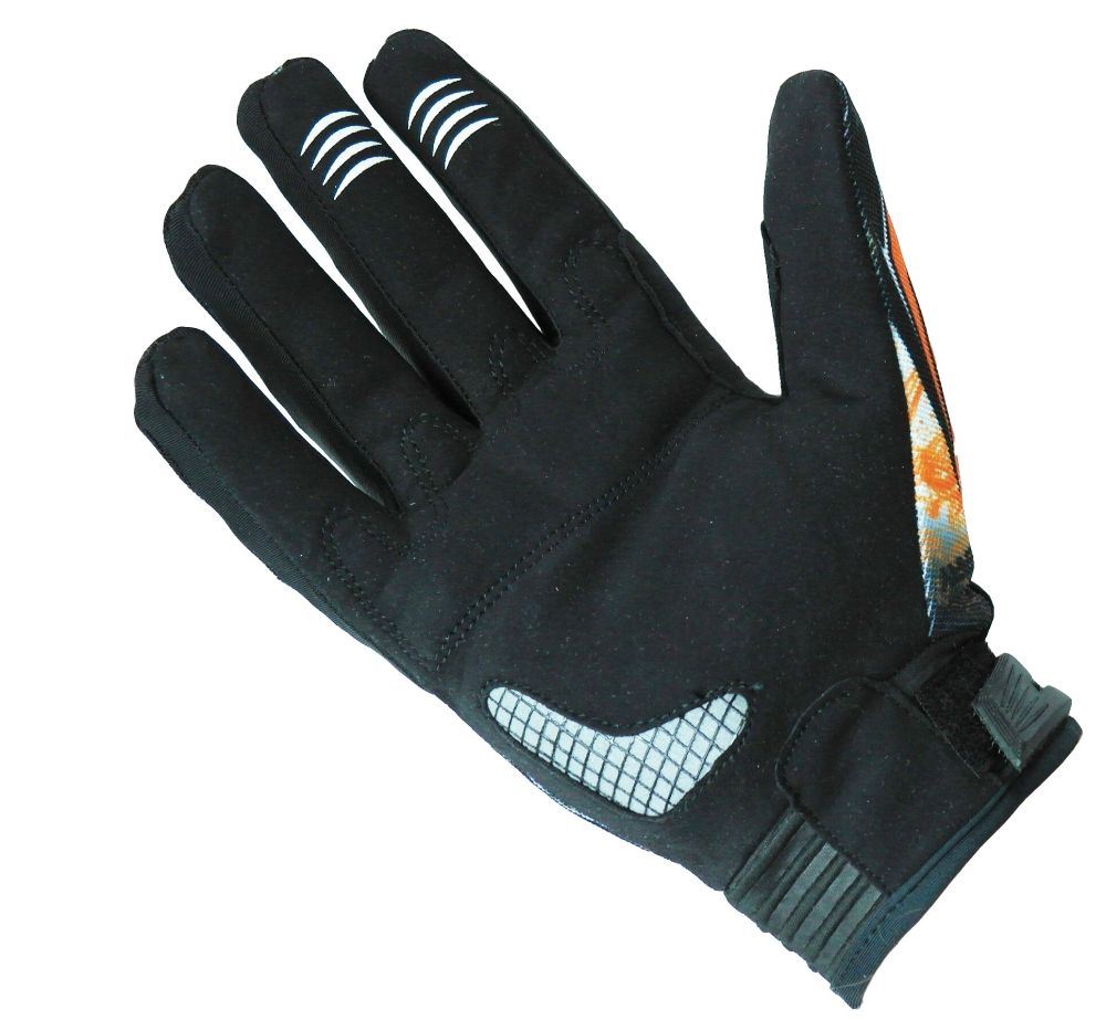 Heyberry Motocross MX Handschuhe schwarz weiß orange Größe: S - XXL