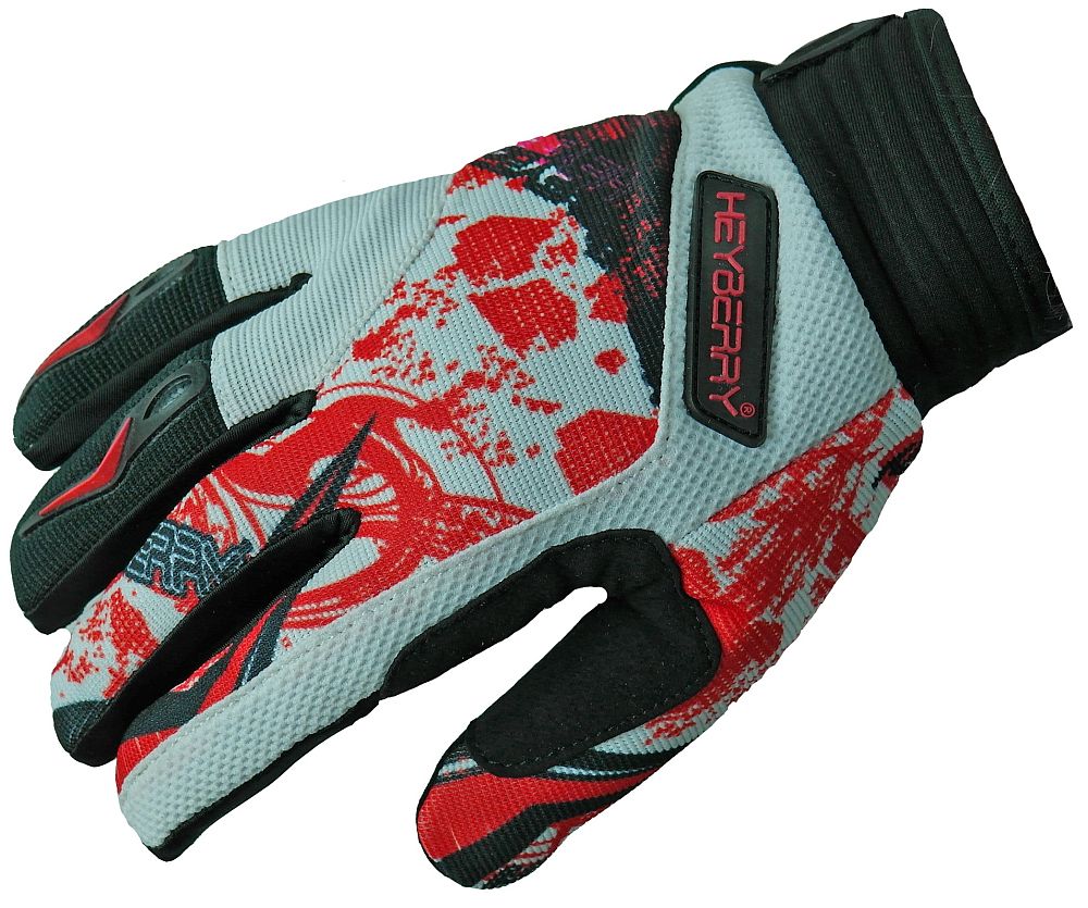 Heyberry Motocross MX Handschuhe schwarz weiß rot Gr. S - XXL