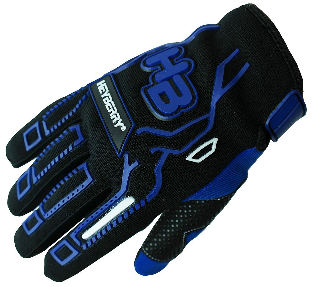 Heyberry Motocross MTB MX Handschuhe schwarz blau Gr. S - XXL