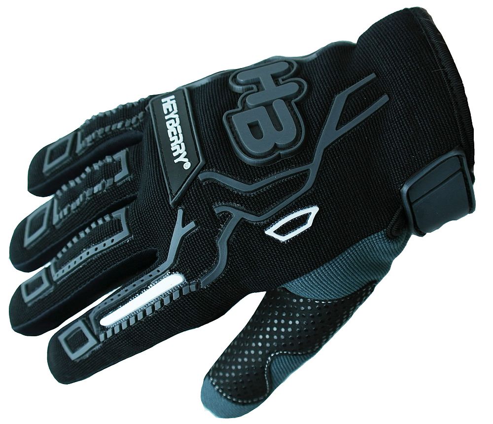 Heyberry Motocross MTB MX Handschuhe schwarz grau Gr. S - XXL
