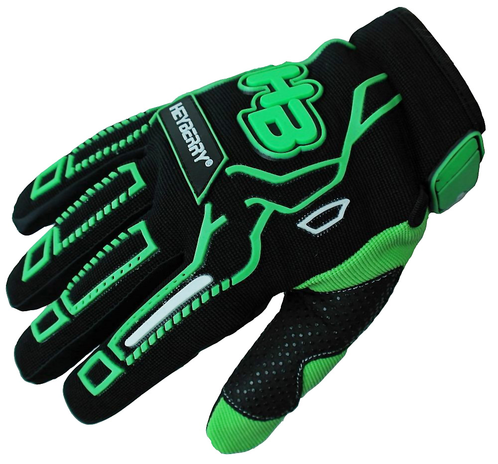 Heyberry Motocross MTB MX Handschuhe schwarz grün Gr. S - XXL
