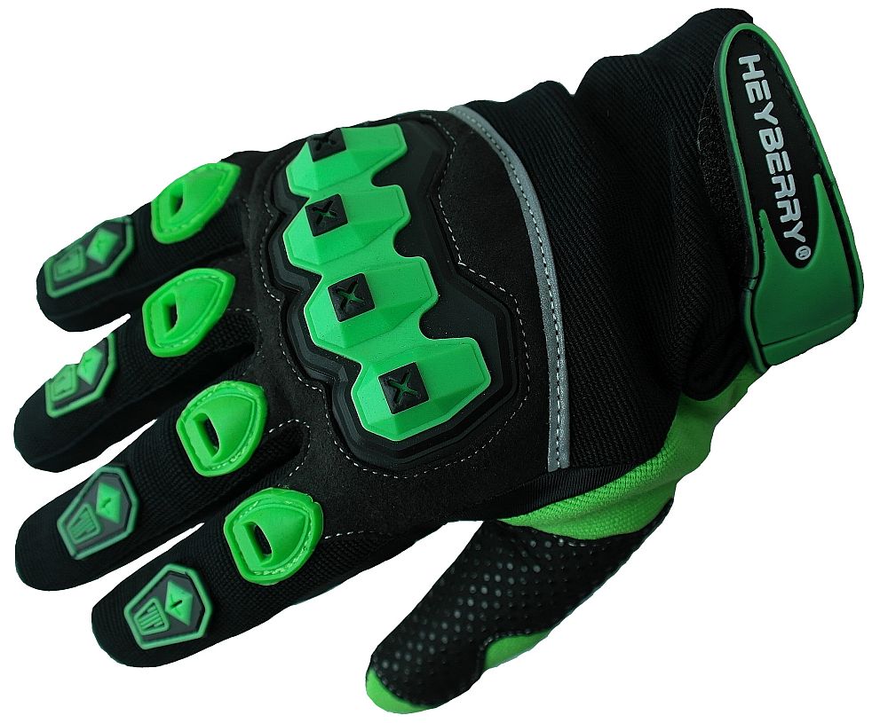 Heyberry Motocross Offroad MTB MX Handschuhe schwarz grün Gr. S - XXL