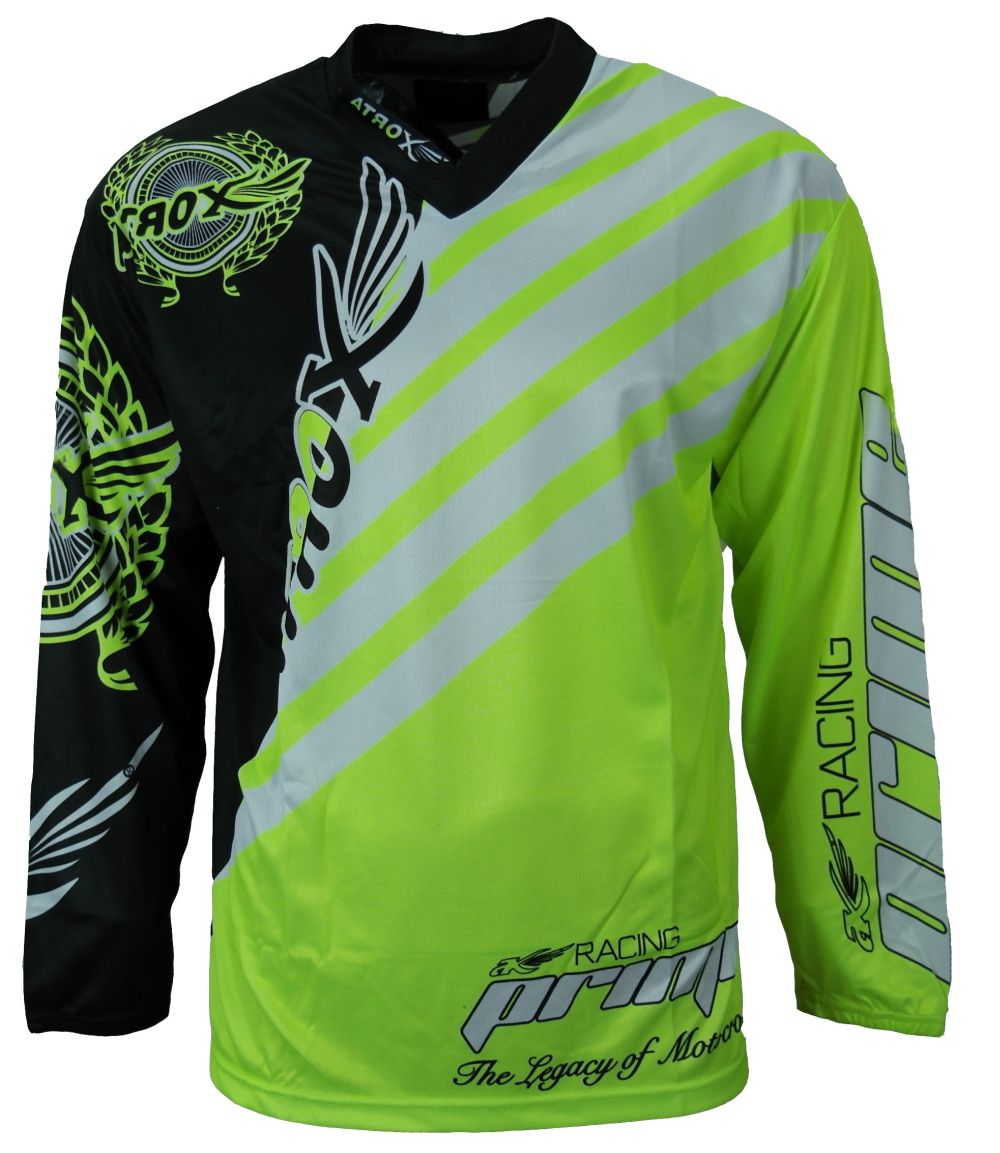 Heyberry MX-Cross Quad Motocross Shirt Jersey Trikot schwarz weiß grün M bis XXL
