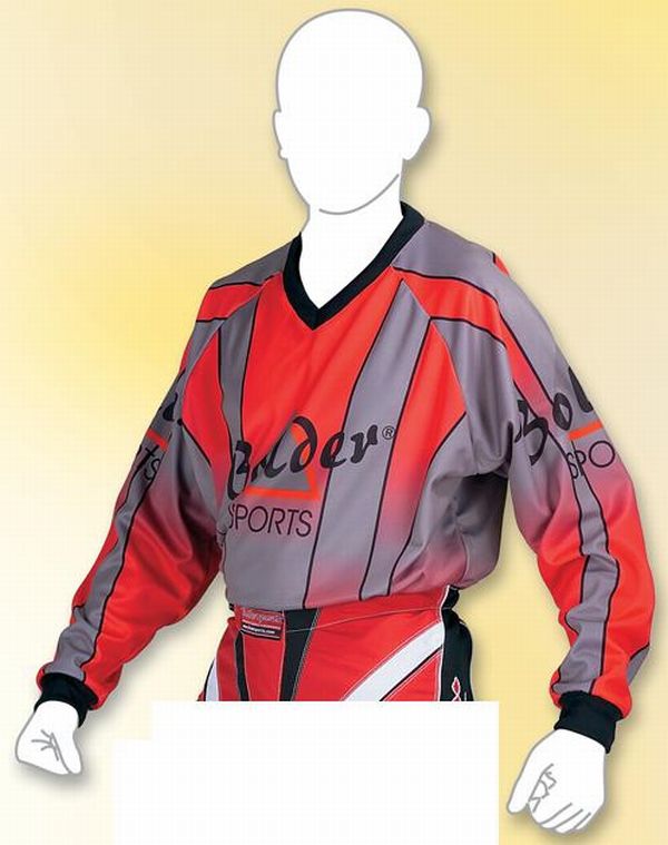 Kinder Motocross Shirt  Farbe: rot Gr. 116 - 164